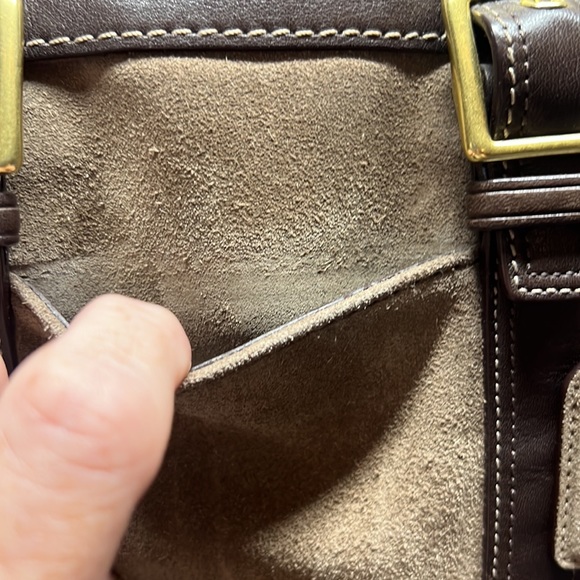 Coach Brown Leather/Suede Bag Vintage - Picture 4 of 16